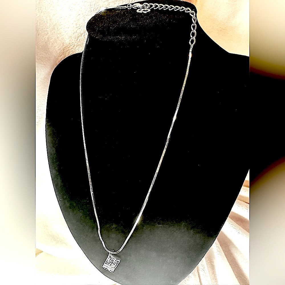 Dior Trotter 2 Necklace Navy Enamel Pendant Galliano Y2K Silver Rare Authentic - Picture 4 of 10